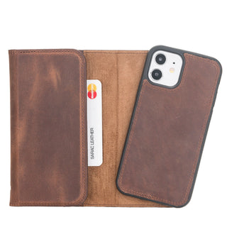 Bouletta Phone Case Santa iPhone 12 Mini Leather Detachable Wallet Case Premium Koruma