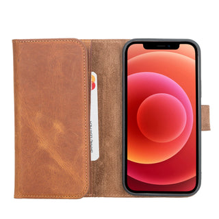 Bouletta Phone Case Santa iPhone 12 Mini Leather Detachable Wallet Case Premium Koruma