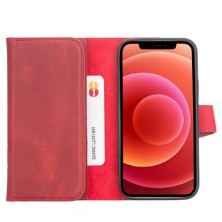 Bouletta Phone Case Santa iPhone 12 Mini Leather Detachable Wallet Case Premium Koruma