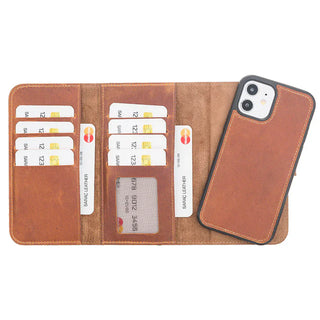 Bouletta Phone Case Moccasin Santa iPhone 12 Mini Leather Detachable Wallet Case Premium Koruma