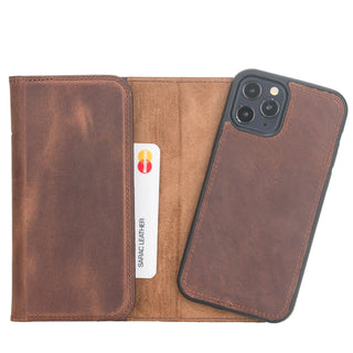 Bouletta Phone Case Santa iPhone 12 Pro Leather Detachable Wallet Case Premium Koruma
