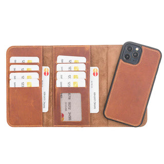 Bouletta Phone Case Moccasin Santa iPhone 12 Pro Max Leather Detachable Wallet Case Premium Koruma