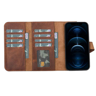 Bouletta Phone Case Santa iPhone 13 Mini Leather Detachable Wallet Case Premium Koruma