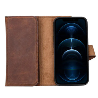 Bouletta Phone Case Santa iPhone 13 Mini Leather Detachable Wallet Case Premium Koruma