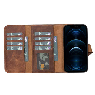 Bouletta Phone Case Santa iPhone 13 Pro Leather Detachable Wallet Case Premium Koruma