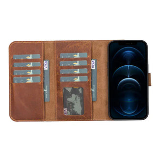 Bouletta Phone Case Santa iPhone 13 Pro Leather Detachable Wallet Case Premium Koruma