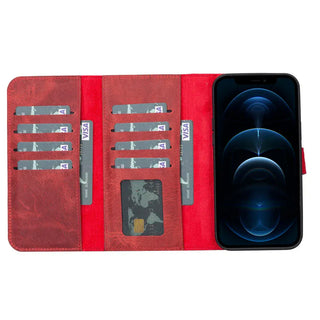 Bouletta Phone Case Santa iPhone 13 Pro Max Leather Detachable Wallet Case Premium Koruma