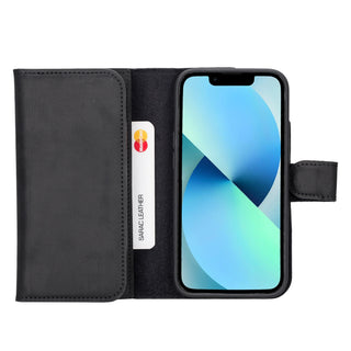 Bouletta Phone Case Santa iPhone 14 Leather Detachable Wallet Case Premium Koruma