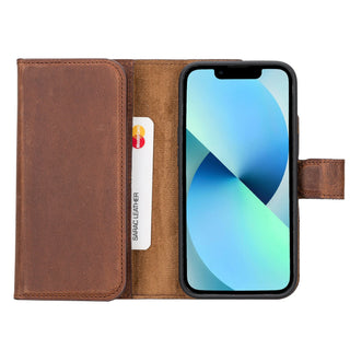 Bouletta Phone Case Santa iPhone 14 Leather Detachable Wallet Case Premium Koruma