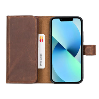 Bouletta Phone Case Santa iPhone 14 Plus Leather Detachable Wallet Case Premium Koruma