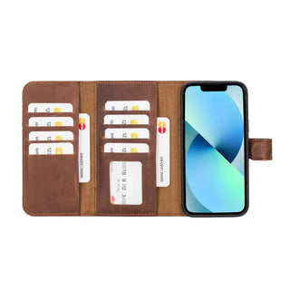 Bouletta Phone Case Santa iPhone 14 Plus Leather Detachable Wallet Case Premium Koruma