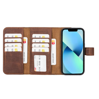 Bouletta Phone Case Santa iPhone 14 Pro Leather Detachable Wallet Case Premium Koruma