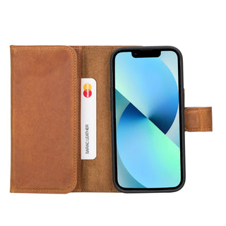 Bouletta Phone Case Santa iPhone 14 Pro Leather Detachable Wallet Case Premium Koruma