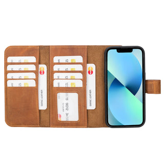 Bouletta Phone Case Santa iPhone 14 Pro Leather Detachable Wallet Case Premium Koruma