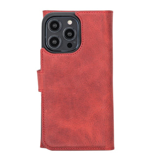 Bouletta Phone Case Red Santa iPhone 14 Pro Max Leather Detachable Wallet Case Premium Koruma