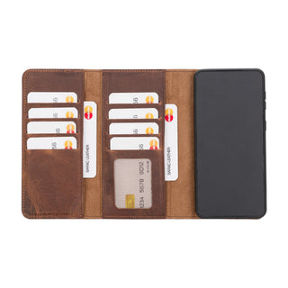 Bouletta Phone Case Santa Samsung Galaxy S21 Plus Leather Detachable Wallet Case Premium Koruma