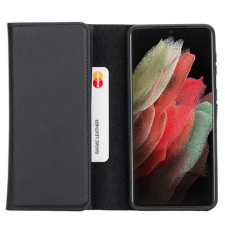 Bouletta Phone Case Santa Samsung Galaxy S21 Plus Leather Detachable Wallet Case Premium Koruma