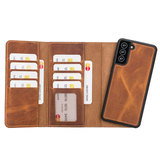 Bouletta Phone Case Moccasin Santa Samsung Galaxy S21 Plus Leather Detachable Wallet Case Premium Koruma