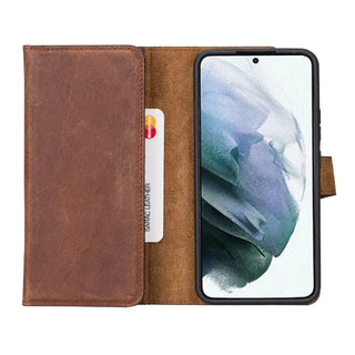 Bouletta Phone Case Santa Samsung Galaxy S22 Plus Leather Detachable Wallet Case Premium Koruma