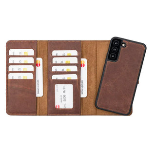 Bouletta Phone Case Saddle Brown Santa Samsung Galaxy S22 Plus Leather Detachable Wallet Case Premium Koruma