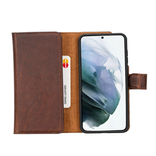 Bouletta Phone Case Saddle Brown Santa Samsung Galaxy S23 Plus Leather Detachable Wallet Case Premium Koruma