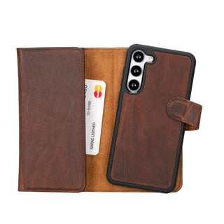 Bouletta Phone Case Saddle Brown Santa Samsung Galaxy S23 Plus Leather Detachable Wallet Case Premium Koruma