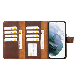 Bouletta Phone Case Saddle Brown Santa Samsung Galaxy S23 Plus Leather Detachable Wallet Case Premium Koruma