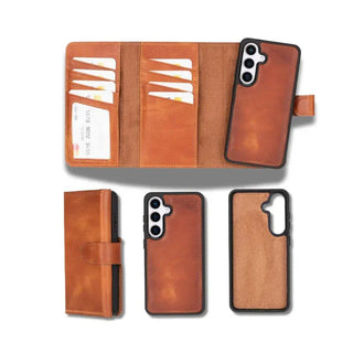 Bouletta Phone Case Moccasin Santa Samsung Galaxy S25 Leather Detachable Wallet Case Premium Koruma