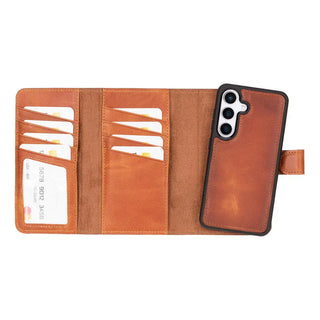 Bouletta Phone Case Moccasin Santa Samsung Galaxy S25 Leather Detachable Wallet Case Premium Koruma