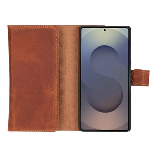 Bouletta Phone Case Santa Samsung Galaxy S25 Ultra Leather Detachable Wallet Case Premium Koruma