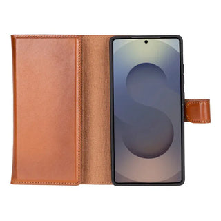 Bouletta Phone Case Santa Samsung Galaxy S25 Ultra Leather Detachable Wallet Case Premium Koruma