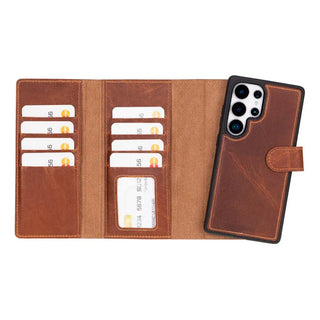 Bouletta Phone Case Moccasin Santa Samsung Galaxy S25 Ultra Leather Detachable Wallet Case Premium Koruma
