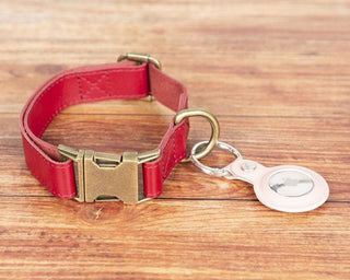Bouletta Dog Collar Sandy Red Scooby Leather Dog Collar Premium Koruma