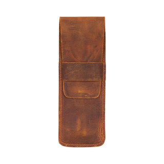 Bouletta Pen Pouch Saddle Brown Seta Leather Pen Pouch Premium Koruma