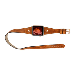 Bouletta Watch Band Slim Double Tour Apple Watch Leather Band Premium Koruma