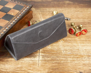 Bouletta Glasses Case Sandy Gray Smart Glasses Leather Case Premium Koruma