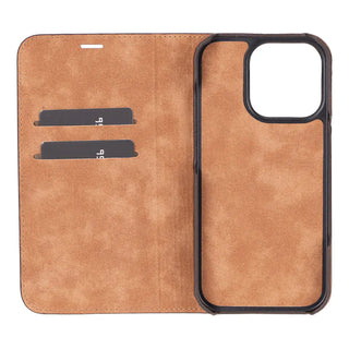 Bouletta Phone Case Sonat Leather iPhone 16 Pro Folio Case Premium Koruma