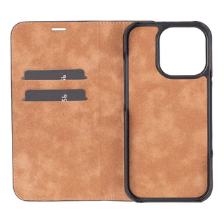 Bouletta Phone Case Sonat Leather iPhone 16 Pro Folio Case Premium Koruma