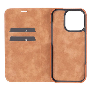 Bouletta Phone Case Sonat Leather iPhone 16 Pro Folio Case Premium Koruma
