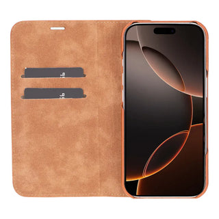 Bouletta Phone Case Sonat Leather iPhone 16 Pro Folio Case Premium Koruma