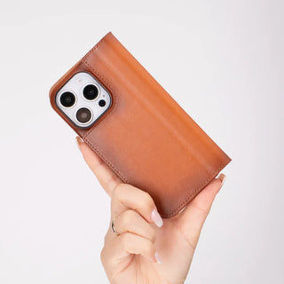 Bouletta Phone Case Sonat Leather iPhone 16 Pro Folio Case Premium Koruma
