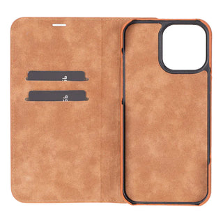 Bouletta Phone Case Sonat Leather iPhone 16 Pro Max Folio Case Premium Koruma