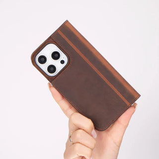 Bouletta Phone Case Sonat Leather iPhone 16 Pro Max Folio Case Premium Koruma
