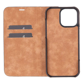 Bouletta Phone Case Sonat Leather iPhone 16 Pro Max Folio Case Premium Koruma