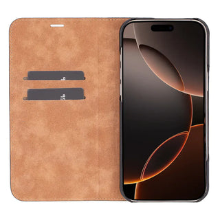 Bouletta Phone Case Sonat Leather iPhone 16 Pro Max Folio Case Premium Koruma