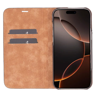 Bouletta Phone Case Sonat Leather iPhone 16 Pro Max Folio Case Premium Koruma