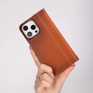 Bouletta Phone Case Sonat Leather iPhone 16 Pro Max Folio Case Premium Koruma