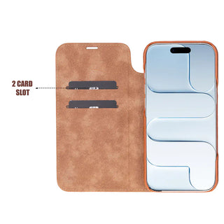 Bouletta Phone Case Sonat Leather iPhone 17 Air Folio Case Premium Koruma