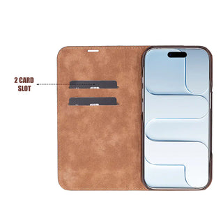 Bouletta Phone Case Sonat Leather iPhone 17 Folio Case Premium Koruma