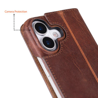 Bouletta Phone Case Sonat Leather iPhone 17 Folio Case Premium Koruma